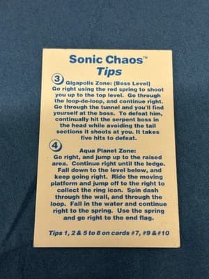 Nintendo Game Boy Trading Card Sonic Retro 8 Of 14 - Thumbnail 2