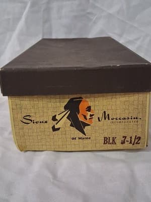 Vintage Handmade Hard Sole Slipper moccasin Size 7.5 GREAT CONDITION With Box - Thumbnail 11