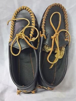 Vintage Handmade Hard Sole Slipper moccasin Size 7.5 GREAT CONDITION With Box - Thumbnail 7