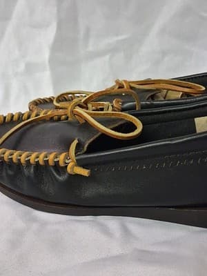 Vintage Handmade Hard Sole Slipper moccasin Size 7.5 GREAT CONDITION With Box - Thumbnail 5