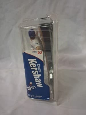 McFarlane MLB 31 Clayton Kershaw LA Dodgers White Jersey Debut RC Figure 2013 - Thumbnail 3