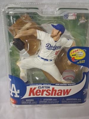 McFarlane MLB 31 Clayton Kershaw LA Dodgers White Jersey Debut RC Figure 2013 - Thumbnail 2