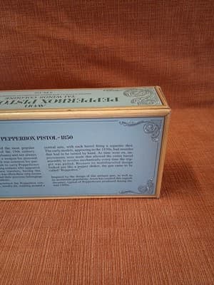Pepperbox Pistol - 1850 Antique Avon Perfume Bottle NIB - Thumbnail 7