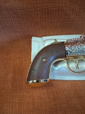 Pepperbox Pistol - 1850 Antique Avon Perfume Bottle NIB - Thumbnail 9