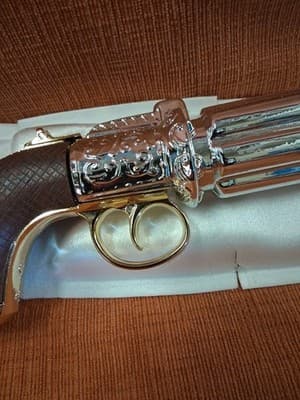 Pepperbox Pistol - 1850 Antique Avon Perfume Bottle NIB - Thumbnail 10