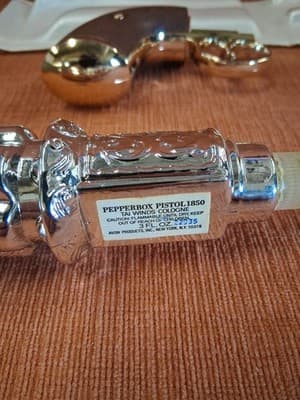 Pepperbox Pistol - 1850 Antique Avon Perfume Bottle NIB - Thumbnail 12