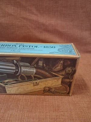Pepperbox Pistol - 1850 Antique Avon Perfume Bottle NIB - Thumbnail 3