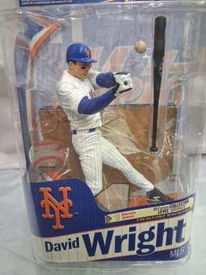 McFarlane DAVID WRIGHT MLB Series 28 New York Mets ALT WHITE JERSEY - Thumbnail 2