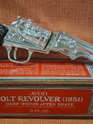 Vintage Avon Colt Revolver 1851 Wild Country After shave 3 FL. OZ With Box - Thumbnail 3