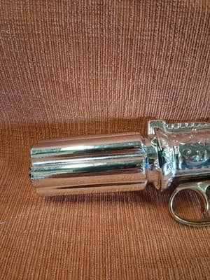 Pepperbox Pistol - 1850 Antique Avon Perfume Bottle No Box Empty - Thumbnail 3