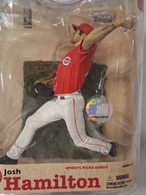 Josh Hamilton McFarlane Sports Picks Action Figure Cincinnati Reds Debut MLB 21 - Thumbnail 2