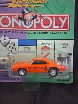 Vintage Johnny Lightning Monopoly Chance Corvette – Factory Sealed - Thumbnail 2