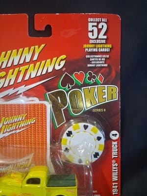 2005 JOHNNY LIGHTNING POKER SERIES II - 1941 WILLYS TRUCK YELLOW # 4 - Thumbnail 3