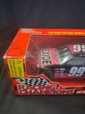 1:24 1997 RACING CHAMPIONS #99 EXIDE BATTERIES FORD THUNDERBIRD JEFF BURTON NIB - Thumbnail 2