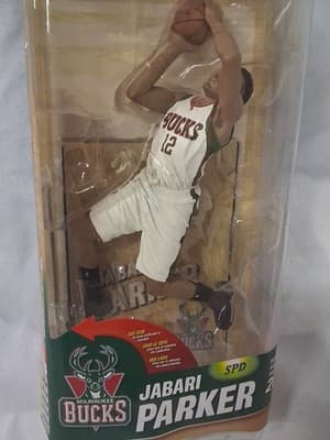 McFarlane NBA Series 26 JABARI PARKER Milwaukee Bucks White Jersey NIB - Thumbnail 2
