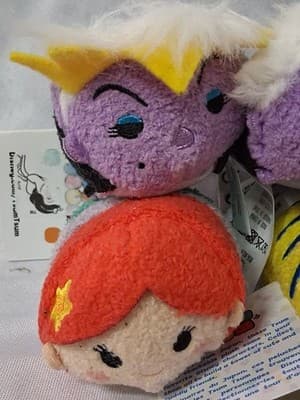 Disney Tsum Tsum Little Mermaid 8 Pc Plush Set 3.5" New w/ Tags Rare Lot - Thumbnail 5
