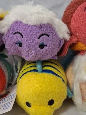 Disney Tsum Tsum Little Mermaid 8 Pc Plush Set 3.5" New w/ Tags Rare Lot - Thumbnail 4