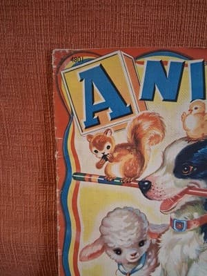VINTAGE ANIMAL PICTURES AND RHYMES MERBILL PUBLISHING BOOK - Thumbnail 2