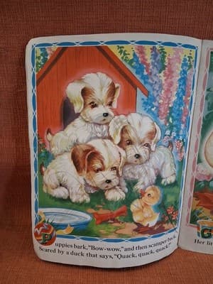 VINTAGE ANIMAL PICTURES AND RHYMES MERBILL PUBLISHING BOOK - Thumbnail 9