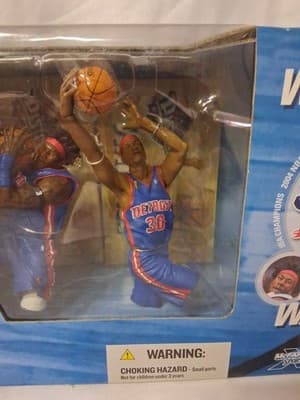 McFarlane NBA Detroit Pistons '04 NBA Champions 2 Pack Ben & Rasheed Wallace NEW - Thumbnail 4