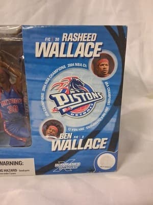 McFarlane NBA Detroit Pistons '04 NBA Champions 2 Pack Ben & Rasheed Wallace NEW - Thumbnail 5