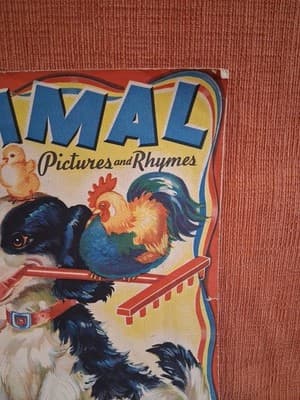 VINTAGE ANIMAL PICTURES AND RHYMES MERBILL PUBLISHING BOOK - Thumbnail 3