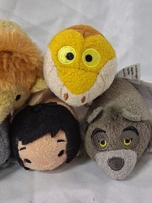 Disney Tsum Tsum Jungle Book Characters Plush Lot 6 Baloo Mowgli Bagheera - Thumbnail 2