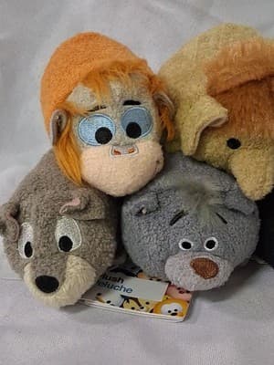 Disney Tsum Tsum Jungle Book Characters Plush Lot 6 Baloo Mowgli Bagheera - Thumbnail 3