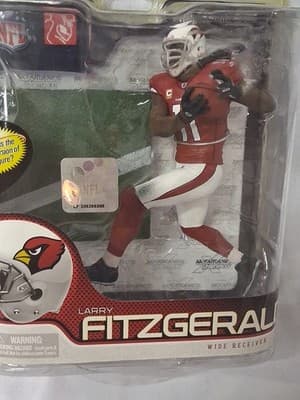 McFarlane Sports Action Figure Larry Fitzgerald Red Jersey New Sealed - Thumbnail 2