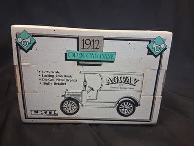 ERTL 1912 Ford Open Cab Coin Bank AGWAY 1/25 Scale DieCast #7615 New In Box - Thumbnail 6