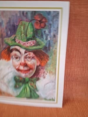 Vintage clown Art Print by Artist Michele 10x8 - Thumbnail 3