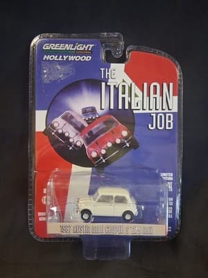1967 Austin Mini Cooper S 1275 MKI "The Italian Job" 1:64 Car -Greenlight White - Thumbnail 3