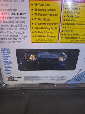 1996 Playing Mantis Sizzlers Blue/Black CORVETTE STING RAY III Sealed Recharge - Thumbnail 4