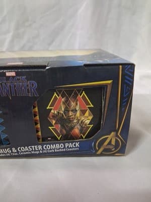 Marvel Comics Collector Series Black Panther Mug & Coaster 4 Pack Set Rare NEW - Thumbnail 5