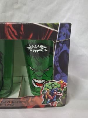 Marvel Comics 2011 HULK Set Of (2) 16 oz. Pint Glass Tumblers NEW - Thumbnail 3