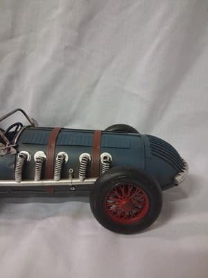 Blue Vintage Style Model Car Figurine Decor - Thumbnail 2