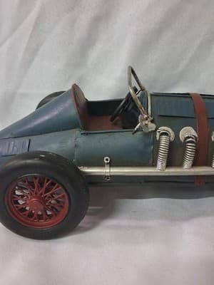 Blue Vintage Style Model Car Figurine Decor - Thumbnail 4
