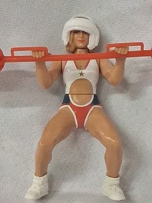 American Gladiators Action Figure SKY With Weapon And Helmet Rare - Thumbnail 2