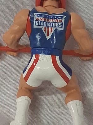 Vtg 1991 American Gladiator Figure Complete With Helmet And Pugil Stick - Thumbnail 4