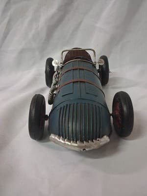 Blue Vintage Style Model Car Figurine Decor - Thumbnail 5