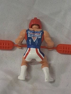 Vtg 1991 American Gladiator Figure Complete With Helmet And Pugil Stick - Thumbnail 3