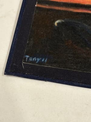 Unique People At Bar Original Fantasy Art Drawing Sketch Artist Signed TONY - Thumbnail 2