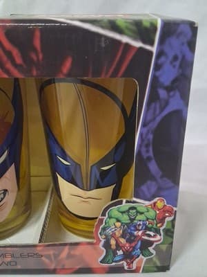 2 Marvel Comics X-men Wolverine Tumblers 16 oz Drinking Glasses Collectible New - Thumbnail 4