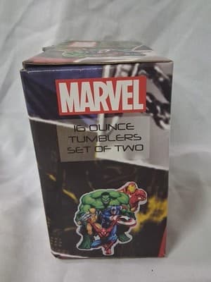 2 Marvel Comics X-men Wolverine Tumblers 16 oz Drinking Glasses Collectible New - Thumbnail 3