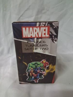 Marvel Heroes Ironman Set Of Two (2) 16oz Glass Tumblers Pint Glasses NEW - Thumbnail 4
