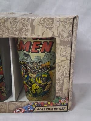 Marvel X-Men Decorated Pint Glass Set of 2, 16 fl oz, Comic Book Heroes - Thumbnail 3