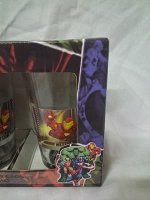 Marvel Heroes Ironman Set Of Two (2) 16oz Glass Tumblers Pint Glasses NEW - Thumbnail 3
