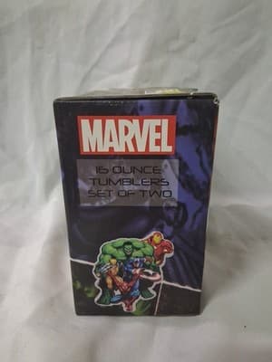 Marvel Heroes Ironman Set Of Two (2) 16oz Glass Tumblers Pint Glasses NEW - Thumbnail 6
