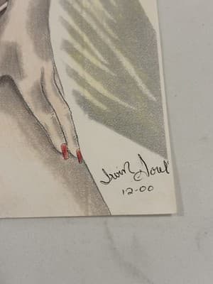 Rare Original Sexy Girl Bikini Art Drawing Sketch Artist Signed Gould 2000 - Thumbnail 2