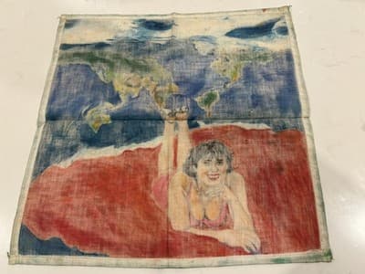 Rare Cloth Original Woman Sexy Fantasy Art Drawing Sketch Artist Signed - Thumbnail 3